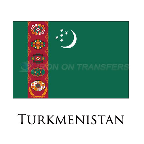 Turkmenistan flag Iron-on Stickers (Heat Transfers)NO.2006